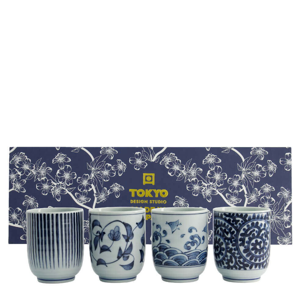 Tokyo Design Studio Blue White Tea Cup Gift Set